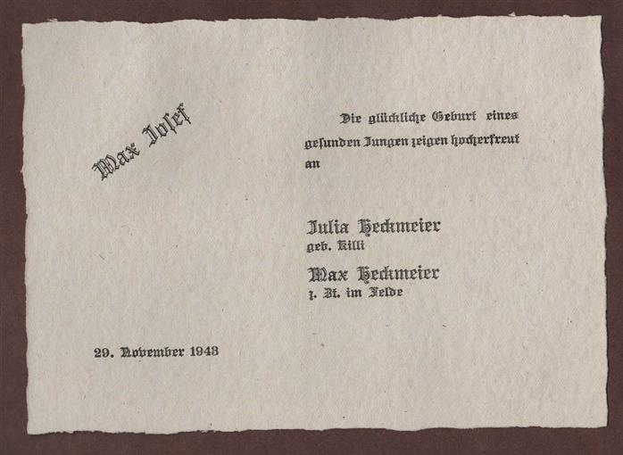 Nachkriegskindheit in Pfaffenhofen - Max Heckmeier erzählt